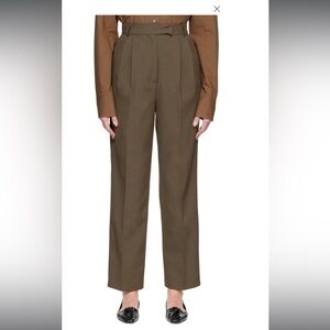 The Frankie Shop Brown Trousers with Pleats